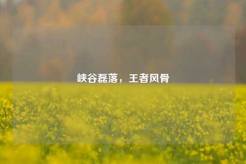 峡谷磊落，王者风骨