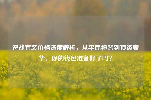 逆战套装价格深度解析，从平民神器到顶级奢华，你的钱包准备好了吗？