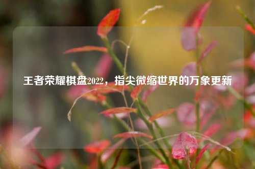王者荣耀棋盘2022,指尖微缩世界的万象更新