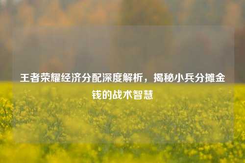 王者荣耀经济分配深度解析，揭秘小兵分摊金钱的战术智慧