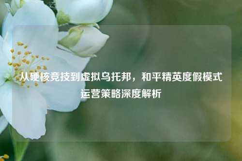 从硬核竞技到虚拟乌托邦，和平精英度假模式运营策略深度解析
