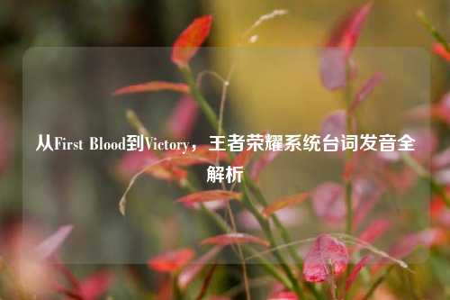 详细阅读:从First Blood到Victory,王者荣耀系统台词发音全解析 从First Blood到Victory,王者荣耀系统台词发音全解析