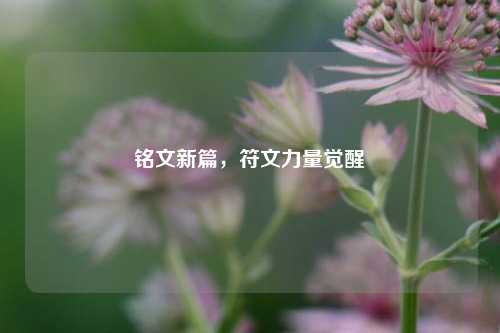 铭文新篇，符文力量觉醒
