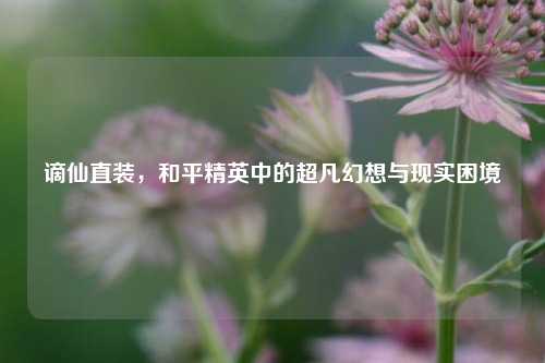 谪仙直装,和平精英中的超凡幻想与现实困境