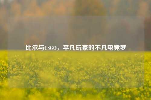 比尔与CSGO，平凡玩家的不凡电竞梦