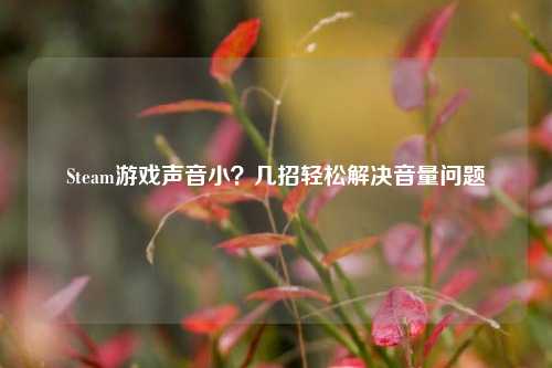 Steam游戏声音小?几招轻松解决音量问题