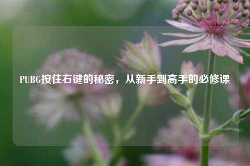 PUBG按住右键的秘密，从新手到高手的必修课