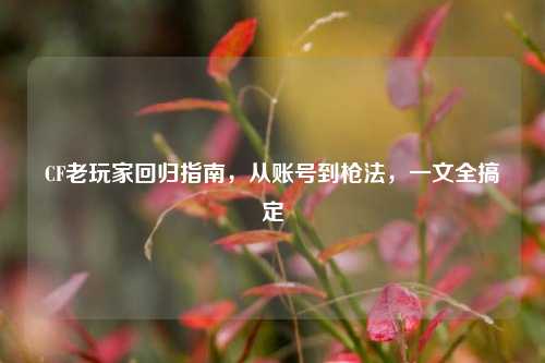 CF老玩家回归指南,从账号到枪法,一文全搞定