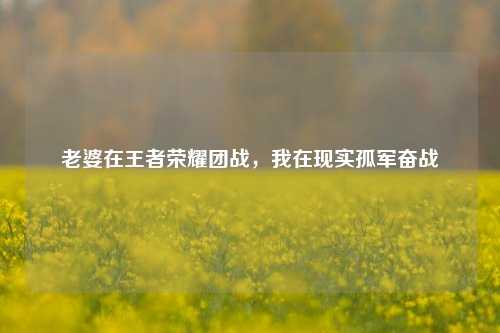 老婆在王者荣耀团战，我在现实孤军奋战