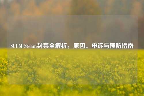 SCUM Steam封禁全解析，原因、申诉与预防指南