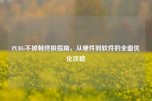 PUBG不掉帧终极指南,从硬件到软件的全面优化攻略