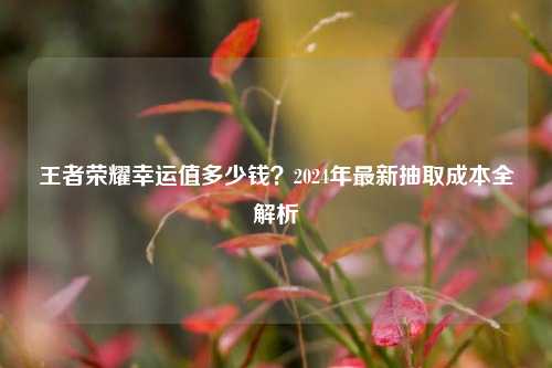 王者荣耀幸运值多少钱?2024年最新抽取成本全解析