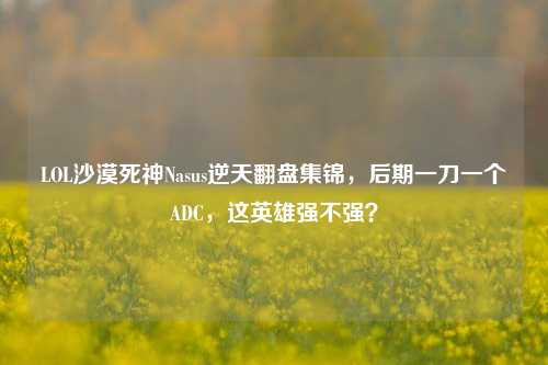 LOL沙漠死神Nasus逆天翻盘集锦,后期一刀一个ADC,这英雄强不强?