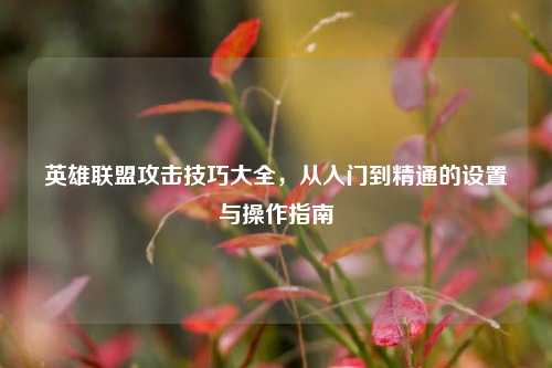 英雄联盟攻击技巧大全，从入门到精通的设置与操作指南