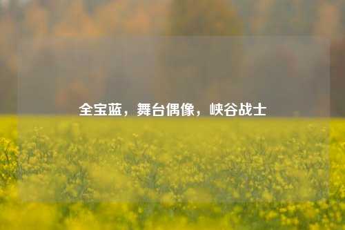 全宝蓝,舞台偶像,峡谷战士
