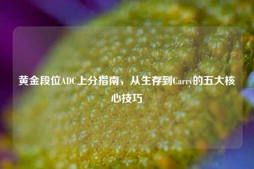 黄金段位ADC上分指南,从生存到Carry的五大核心技巧