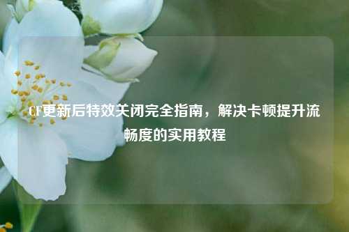 CF更新后特效关闭完全指南，解决卡顿提升流畅度的实用教程