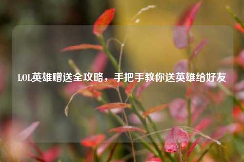 LOL英雄赠送全攻略,手把手教你送英雄给好友