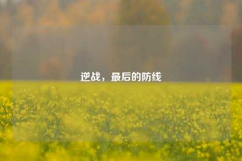 逆战,最后的防线