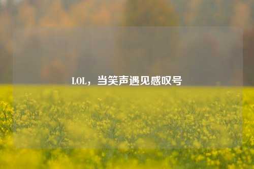 LOL，当笑声遇见感叹号