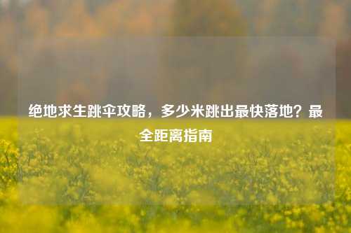 绝地求生跳伞攻略，多少米跳出最快落地？最全距离指南