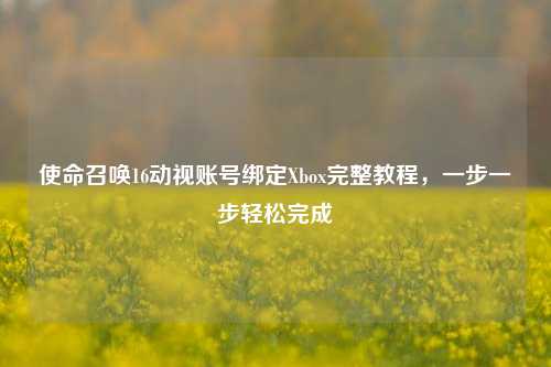 使命召唤16动视账号绑定Xbox完整教程，一步一步轻松完成