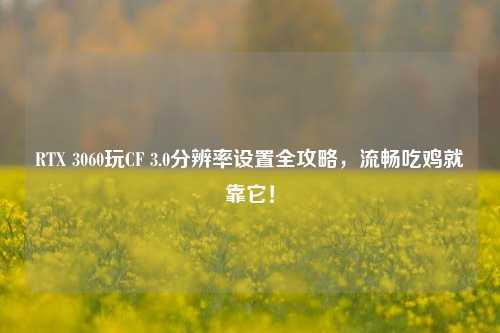 RTX 3060玩CF 3.0分辨率设置全攻略,流畅吃鸡就靠它!