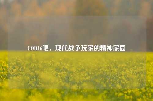COD16吧，现代战争玩家的精神家园