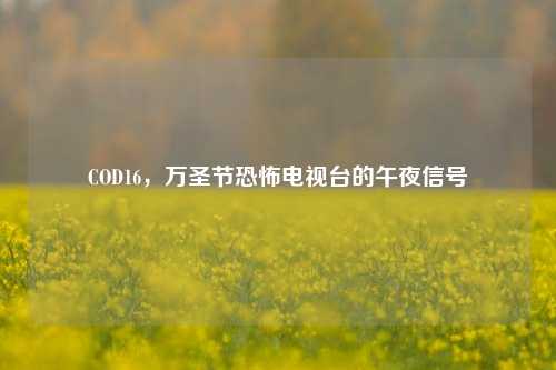 COD16，万圣节恐怖电视台的午夜信号