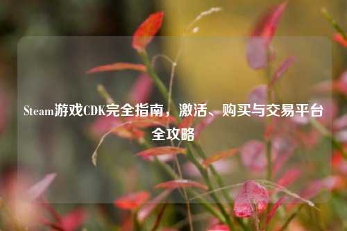 Steam游戏CDK完全指南，激活、购买与交易平台全攻略