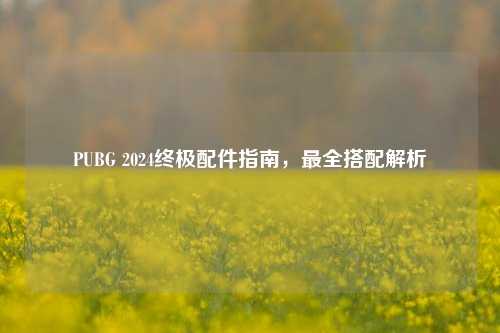 PUBG 2024终极配件指南，最全搭配解析