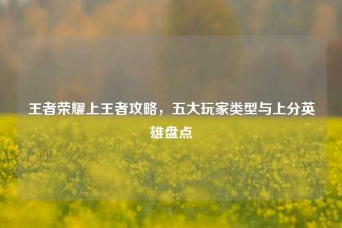 王者荣耀上王者攻略，五大玩家类型与上分英雄盘点