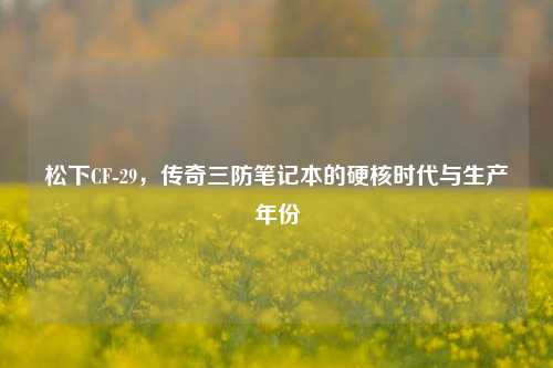 松下CF-29,传奇三防笔记本的硬核时代与生产年份