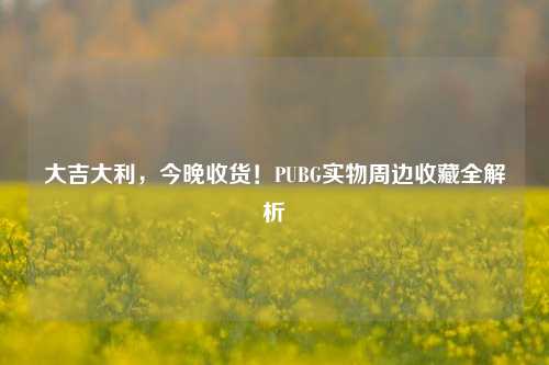 大吉大利,今晚收货!PUBG实物周边收藏全解析