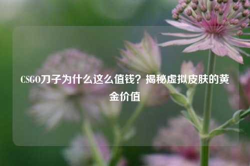 CSGO刀子为什么这么值钱？揭秘虚拟皮肤的黄金价值