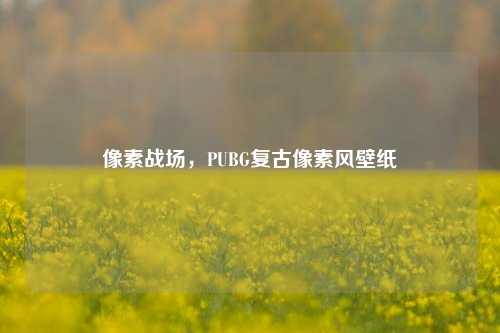 像素战场,PUBG复古像素风壁纸