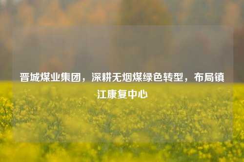 晋城煤业集团,深耕无烟煤绿色转型,布局镇江康复中心