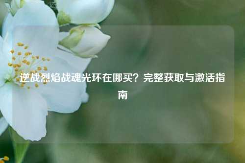 逆战烈焰战魂光环在哪买?完整获取与激活指南