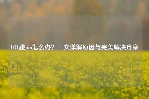 LOL跳pin怎么办？一文详解原因与完美解决方案