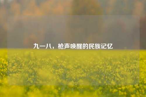 九一八,枪声唤醒的民族记忆