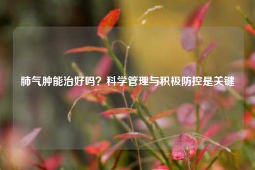 肺气肿能治好吗?科学管理与积极防控是关键