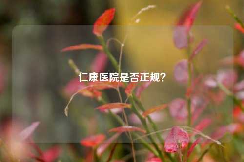 仁康医院是否正规？