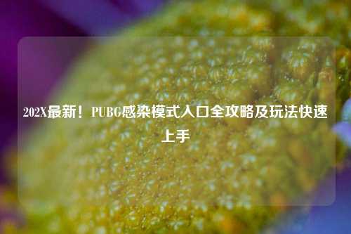 202X最新!PUBG感染模式入口全攻略及玩法快速上手