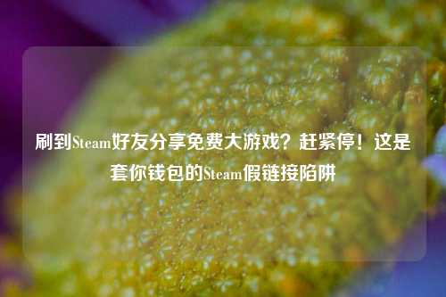 刷到Steam好友分享免费大游戏?赶紧停!这是套你钱包的Steam假链接陷阱