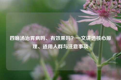 四磨汤治胃病吗、有效果吗?一文讲透核心原理、适用人群与注意事项