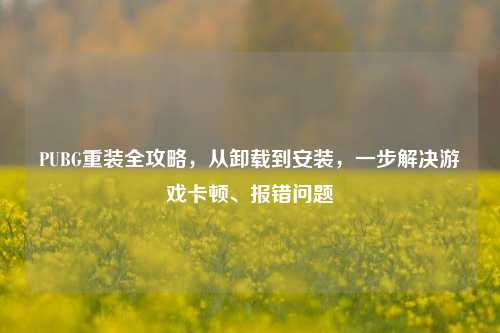 PUBG重装全攻略,从卸载到安装,一步解决游戏卡顿、报错问题
