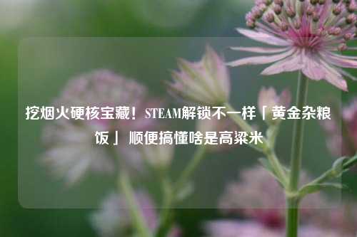 挖烟火硬核宝藏!STEAM解锁不一样「黄金杂粮饭」 顺便搞懂啥是高粱米