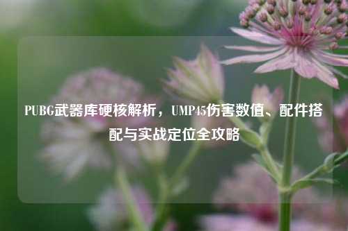PUBG武器库硬核解析,UMP45伤害数值、配件搭配与实战定位全攻略