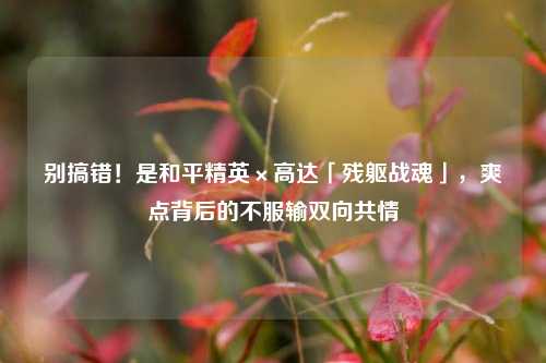 别搞错!是和平精英×高达「残躯战魂」,爽点背后的不服输双向共情