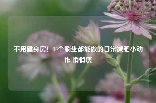 不用健身房!10个躺坐都能做的日常减肥小动作 悄悄瘦